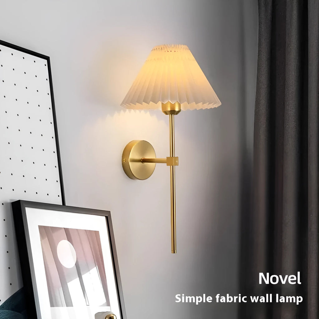 Retro iron LED wall lamp in white finish for bedroom bedside reading