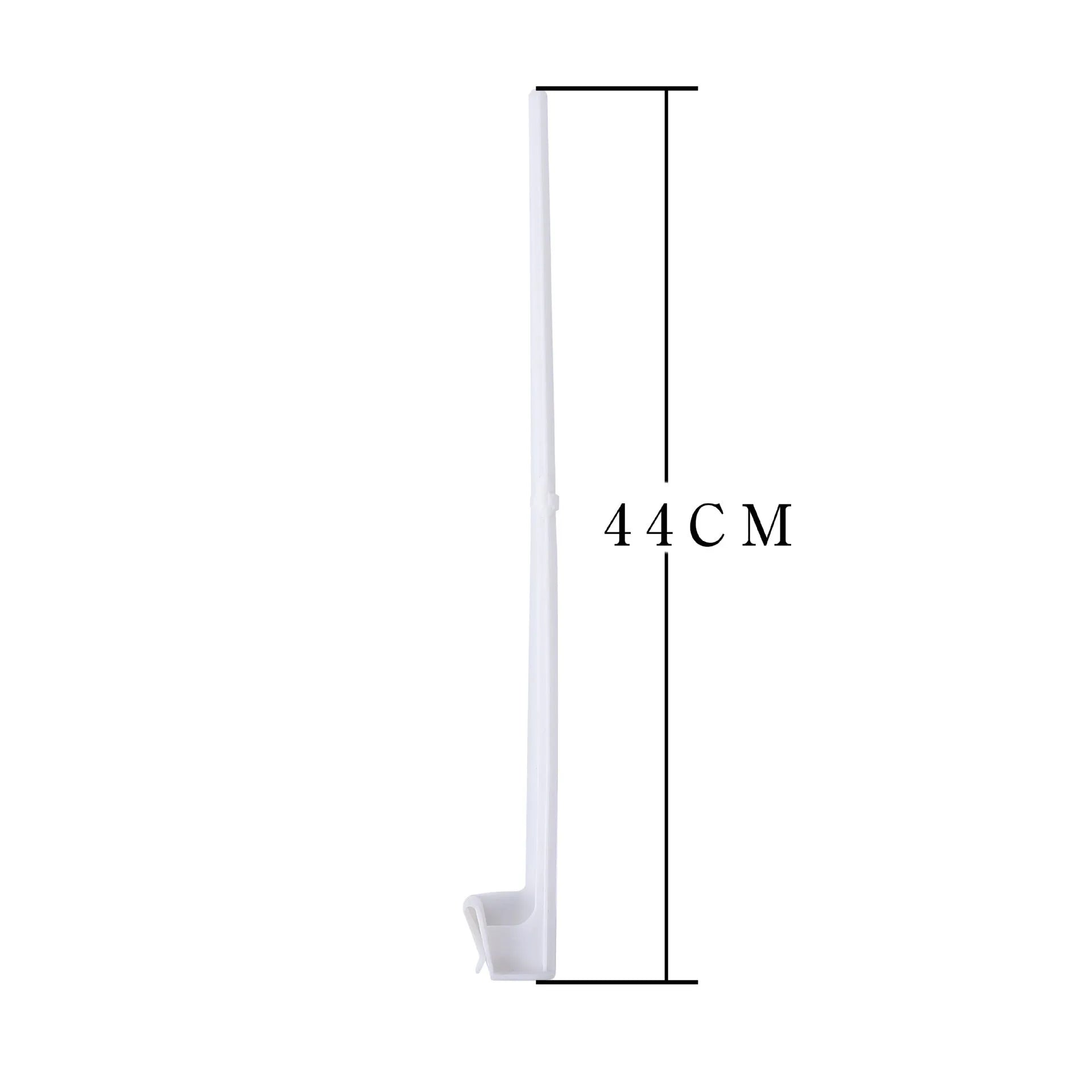Pack of 10 white plastic clip-on flag pole holders for car windows.
