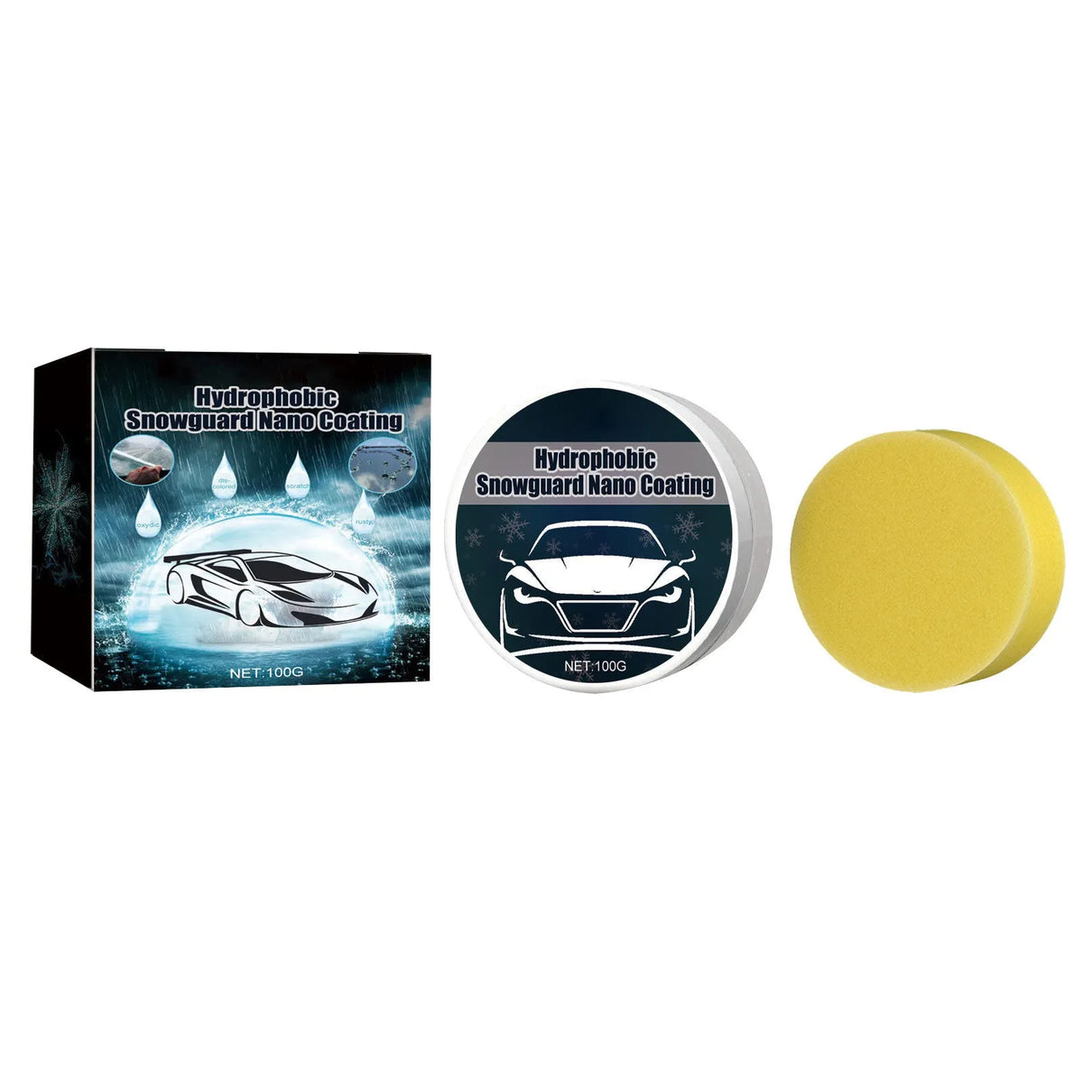 100g car snow removal cleaning cream tube, anti-freezing scratch repair wax for automotive exterior use