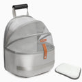 Cat carrier backpack in grey canvas with front opening for pets up to 15 kg