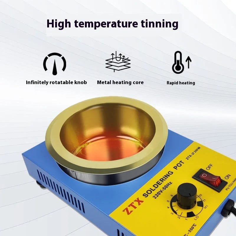 Desktop adjustable temperature tin melting furnace for soldering and jewellery making