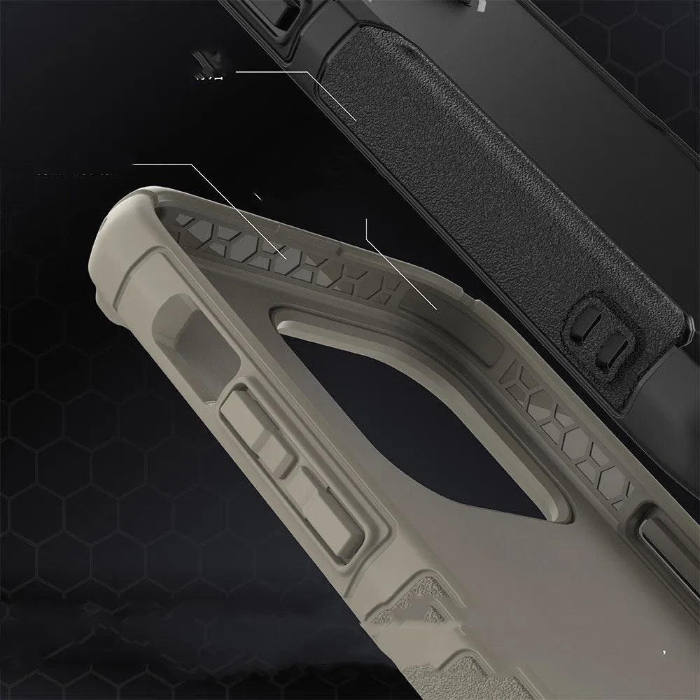 Military regulations fall-proof TPU PC back cover case for iPhone 14 series in black