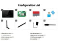 13.3-inch magic mirror touch display screen with integrated Raspberry Pi CM4 main control board.