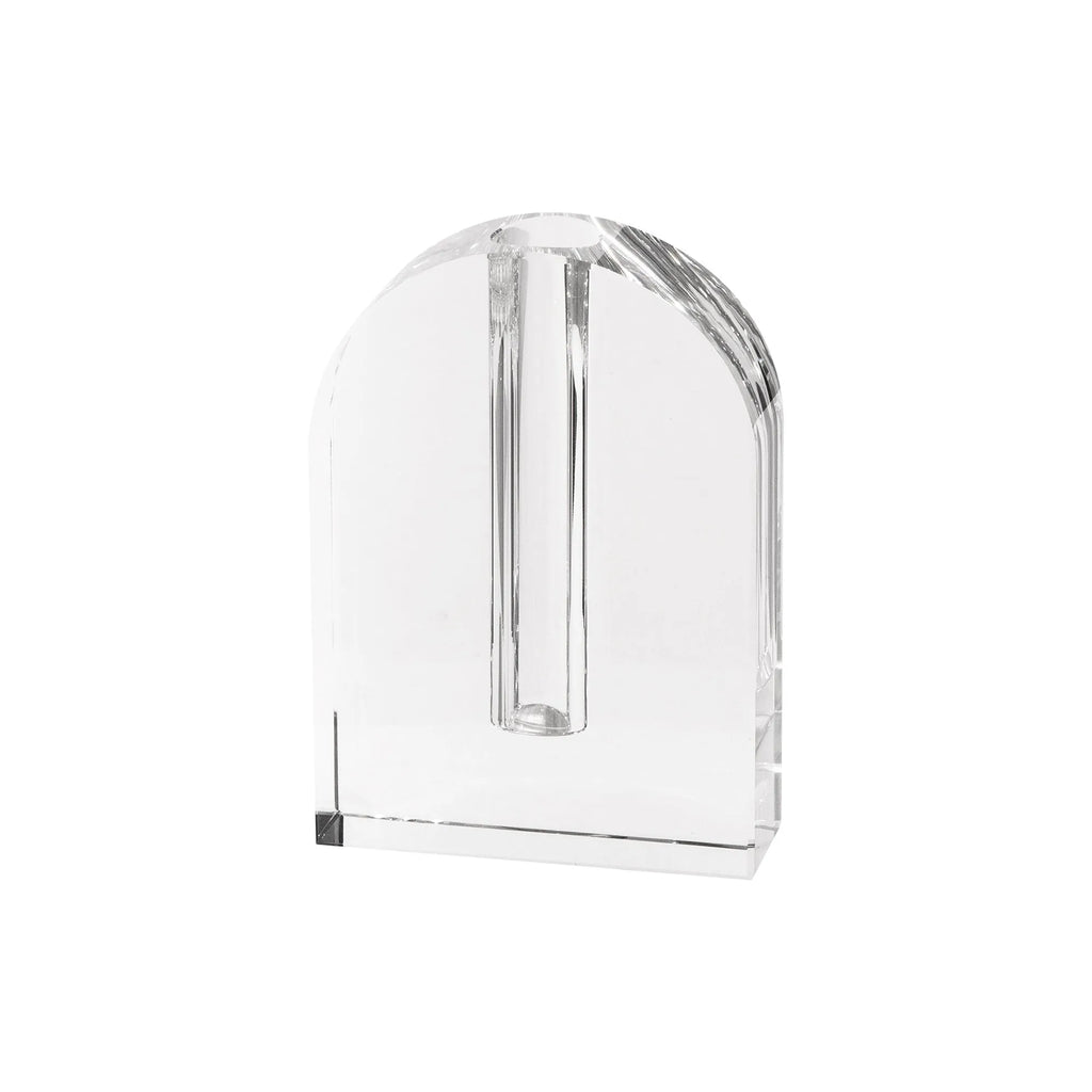Transparent crystal vase from Solidification Series with simple modern style
