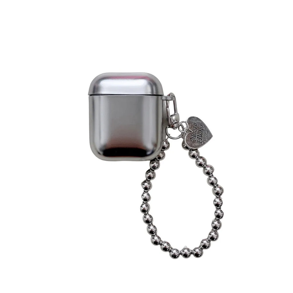 Matte plating TPU protective case for AirPods with an attached bracelet strap.