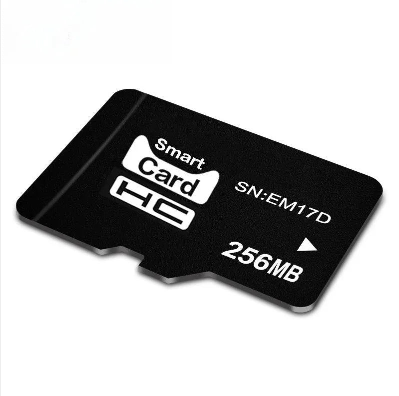 256MB TF memory card with a built-in mini speaker, shown with gift packaging.