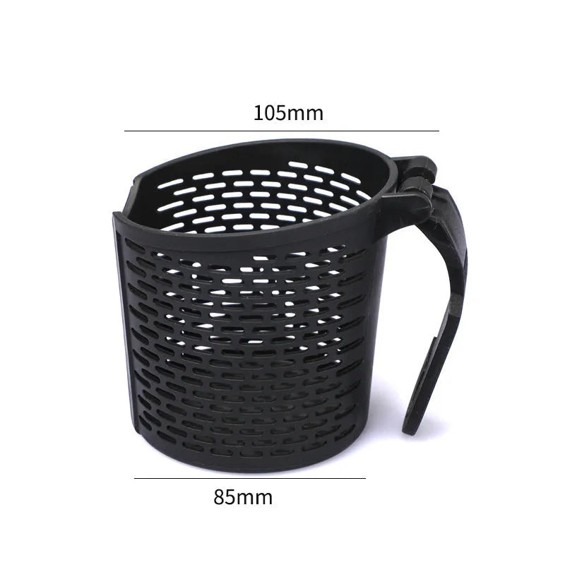 Black TPR multifunctional car cup holder rack attached to chair back with cup