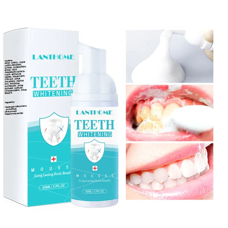 Teeth whitening mousse oral cleaning foam 50ml for adults