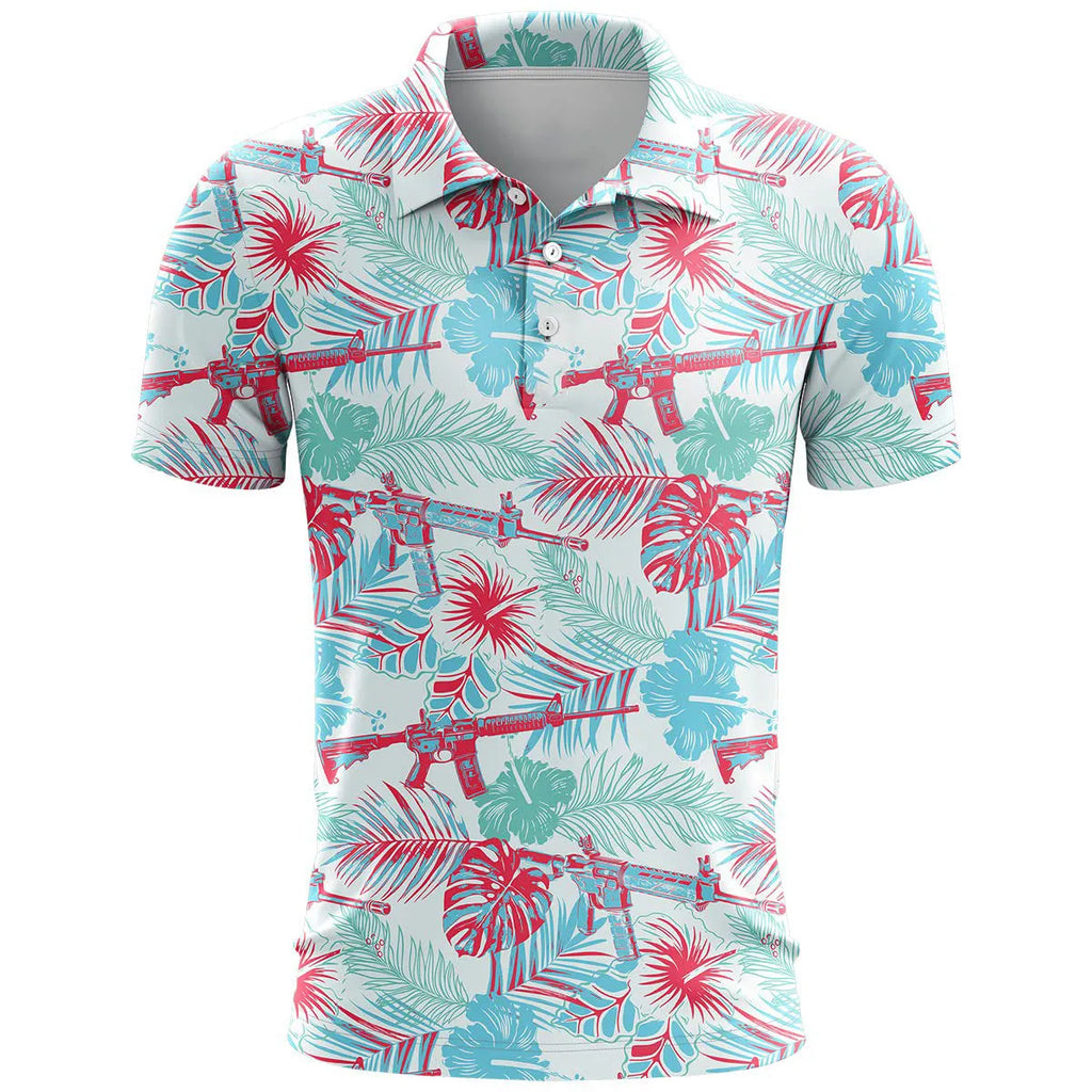 3D printed pattern short sleeve sports top in loose fit, shown in a colour-matching design.