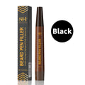 Men's sweatproof waterproof beard and eyebrow pencil in black and dark brown shades