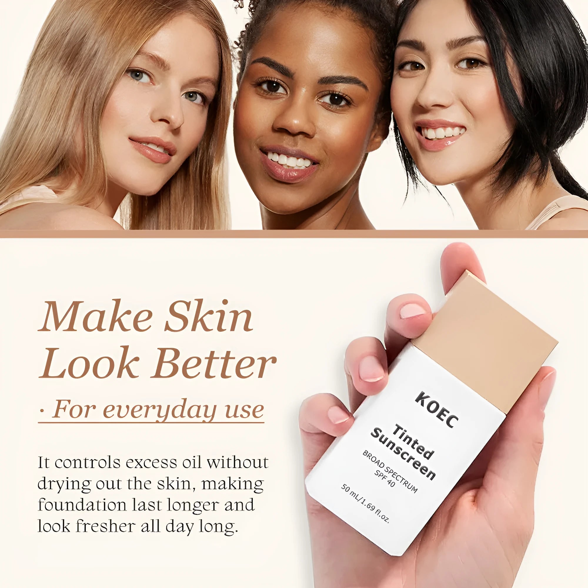 50ml colored protective cream moisturizing concealer foundation in LN110 Light and MY210 Medium shades