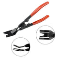Red-handled steel automotive door panel clip driver tool for General Motors vehicles.
