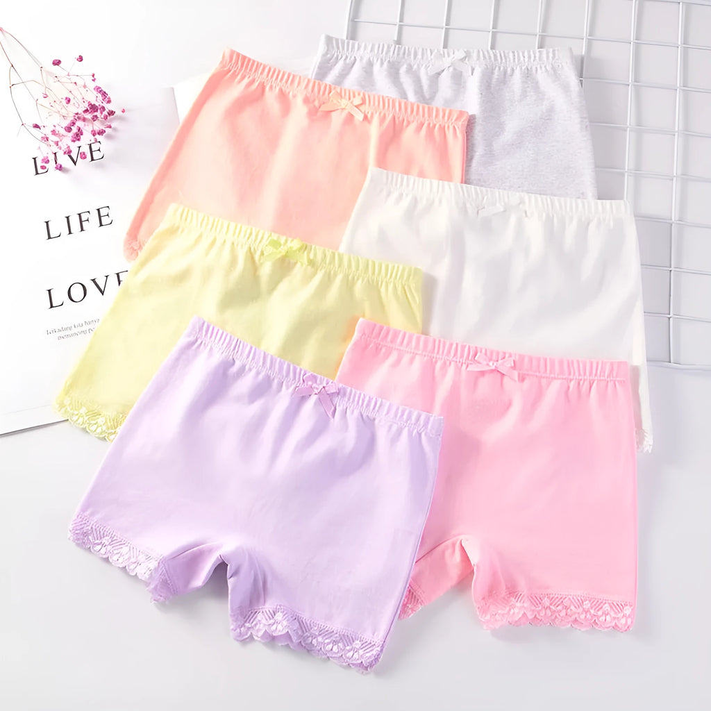 Children baby girls summer anti-exposure cotton safety pants in mixed colours