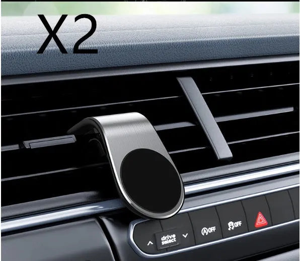 Adjustable car mounting bracket in black, gold or silver for dashboard, windscreen or air vent attachment