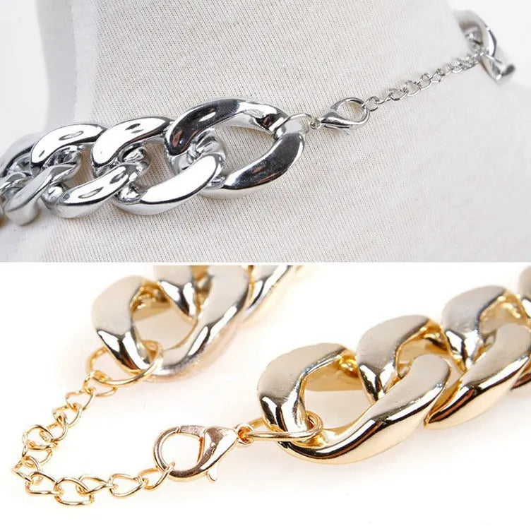 Gold colour dog collar with chain buckle and geometric design for small to medium sized pets