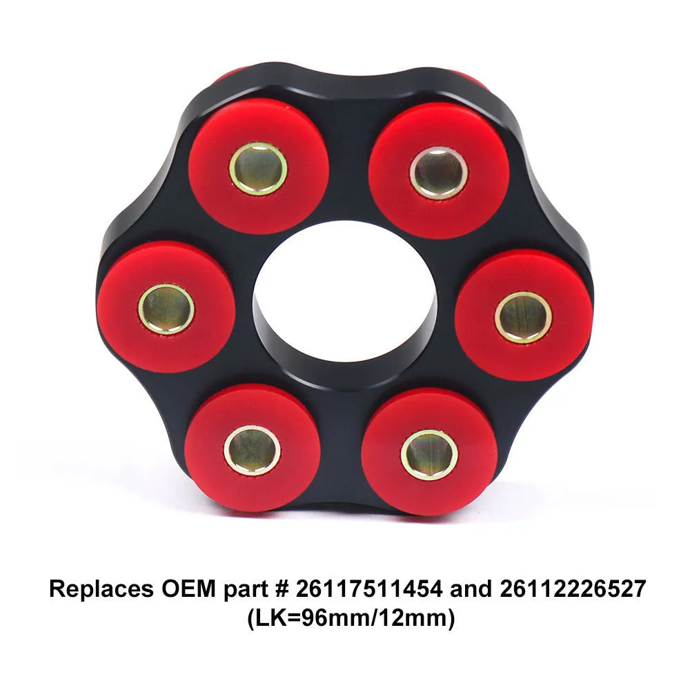 Red polyurethane aluminium drive shaft bracket for BMW E28, E46, E36, E30 M3 vehicles