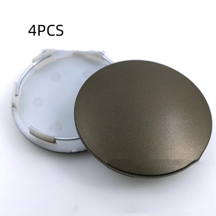 65mm diameter ABS plastic car hub centre cover with aluminium label in antique copper finish