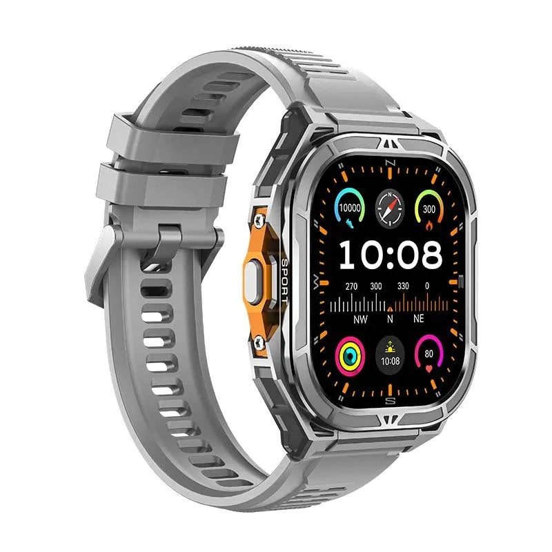 X5 Smart Watch with AMOLED screen, Bluetooth calling, and health monitoring features in black