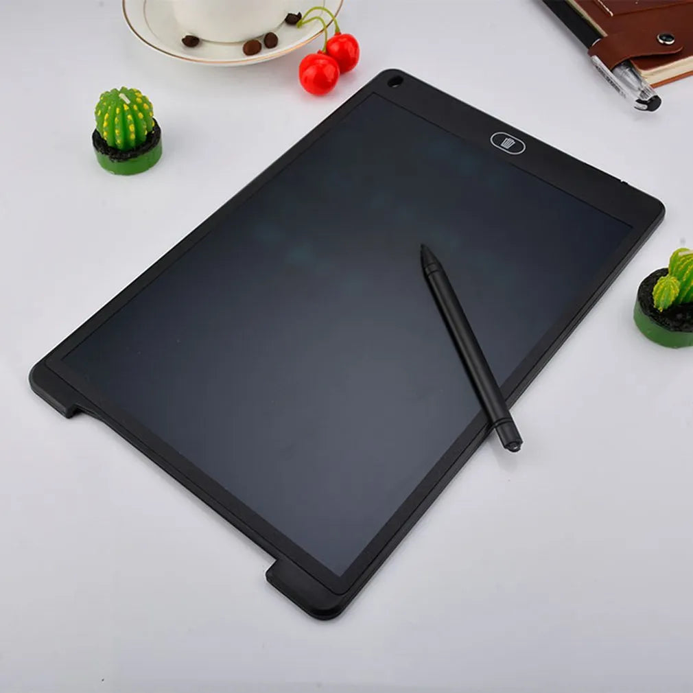 LCD electronic writing board for children in red colour with attached stylus