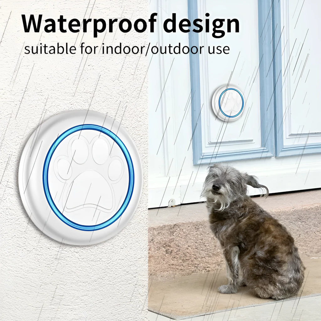 Waterproof wireless pet dog door touch bell in black or white with standard faceplate options
