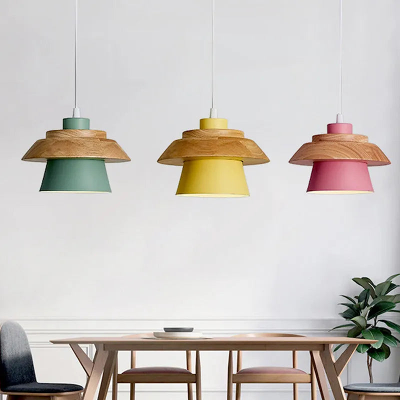 Nordic modern minimalist pendant light 200cm in black with warm bulb for dining room