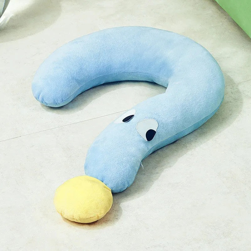 Blue and yellow pet pillow cushion measuring 62cm by 39cm for dogs and cats
