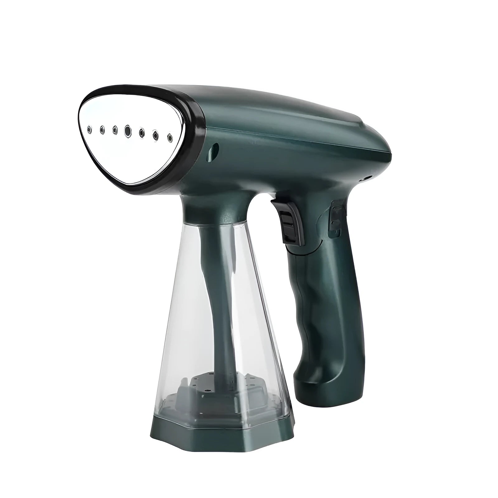Handheld ironing machine 1500W 200ml steam generator blackish green with folding handle and measure cup