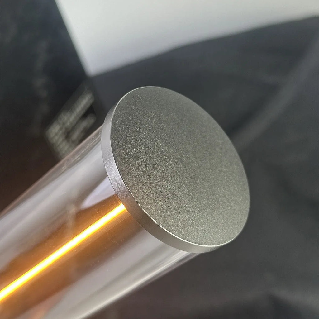 Modern glass LED light strip with magnetic base and USB charging cable