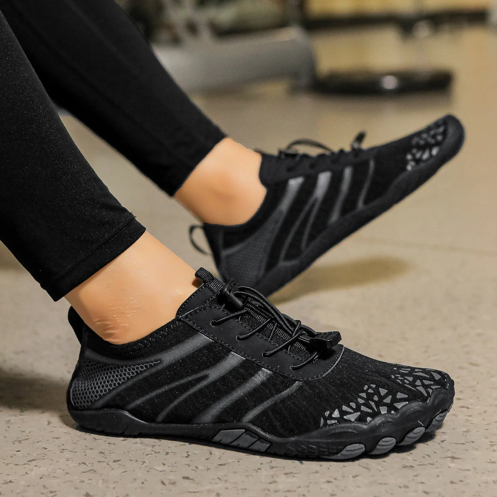 Casual unisex beach running shoe with Lycra stretch fabric upper in multiple colour options.