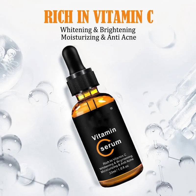 30ml Vitamin C facial essence bottle for brightening and nourishing, suitable for all skin types