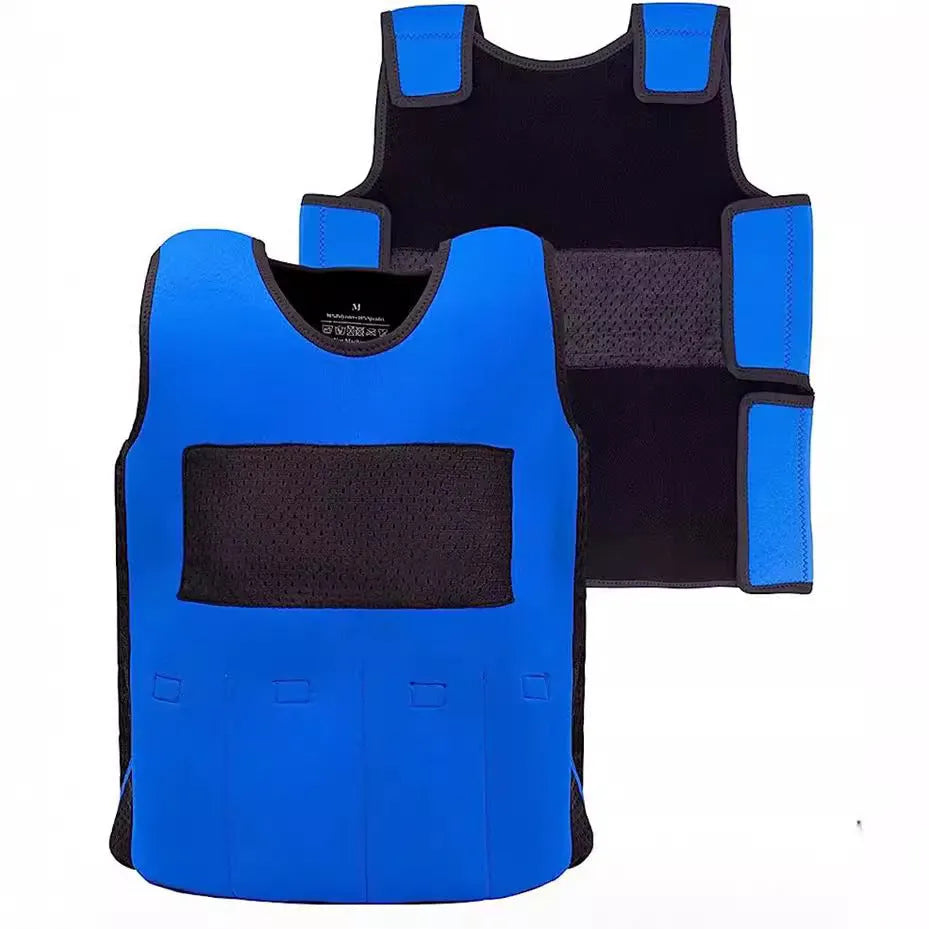 Child weighted sensory pressure regulating vest in black with gravity beads and SBR fabric, pullover style