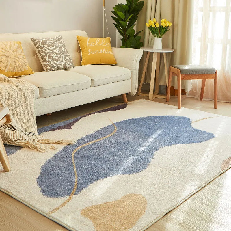 Rectangular machine-woven carpet in mountain breeze colour with custom sizing from 80x160cm to 200x300cm for living room or bedroom