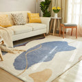 Rectangular machine-woven carpet in mountain breeze colour with custom sizing from 80x160cm to 200x300cm for living room or bedroom
