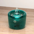 Grey automatic pet water fountain with circulating filter system for cats and dogs