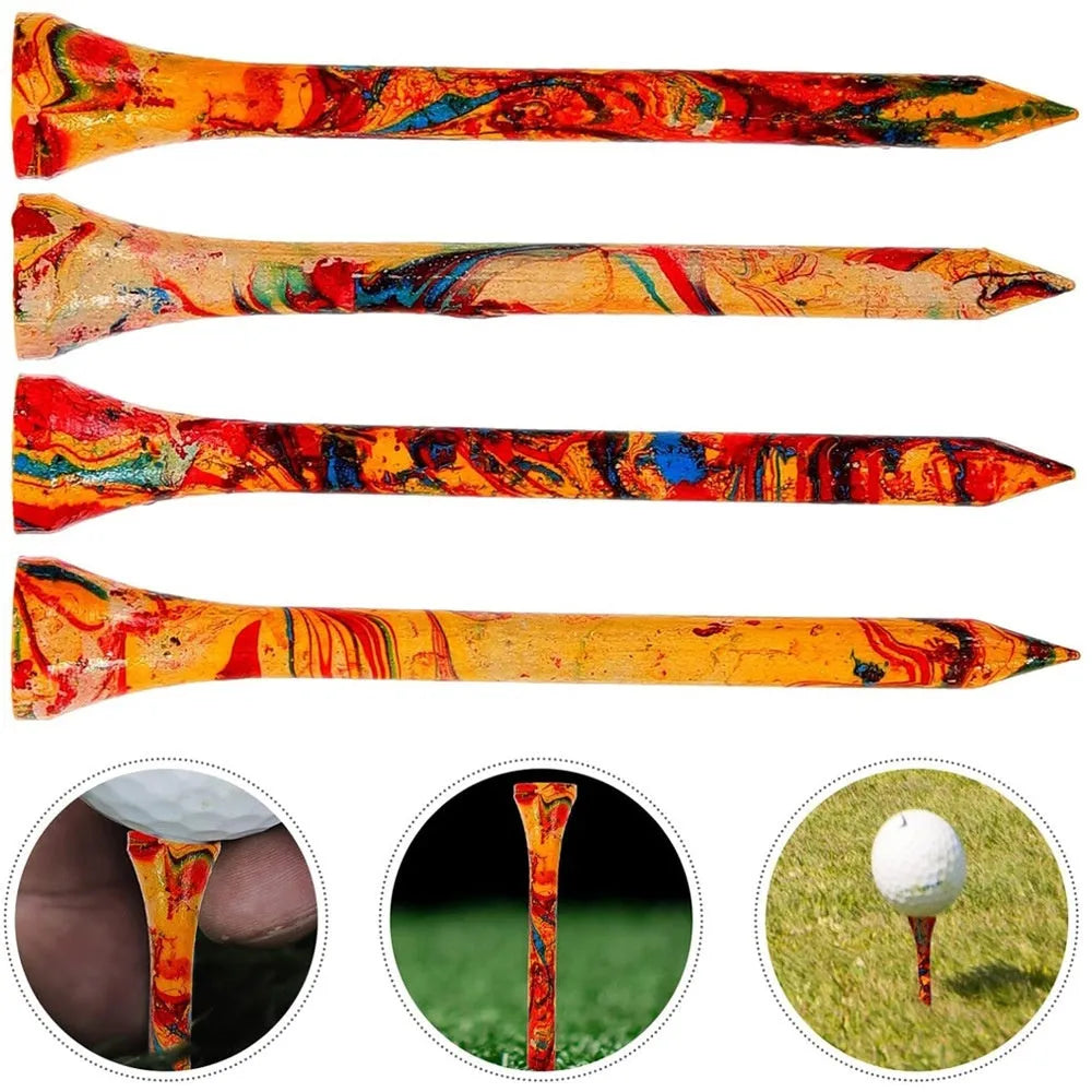 Colourful golf ball holder set showing 50 individual 70mm diameter units for training organisation