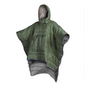 Army Green adult wearable cloak sleeping bag converts to 200x140cm blanket for outdoor camping use