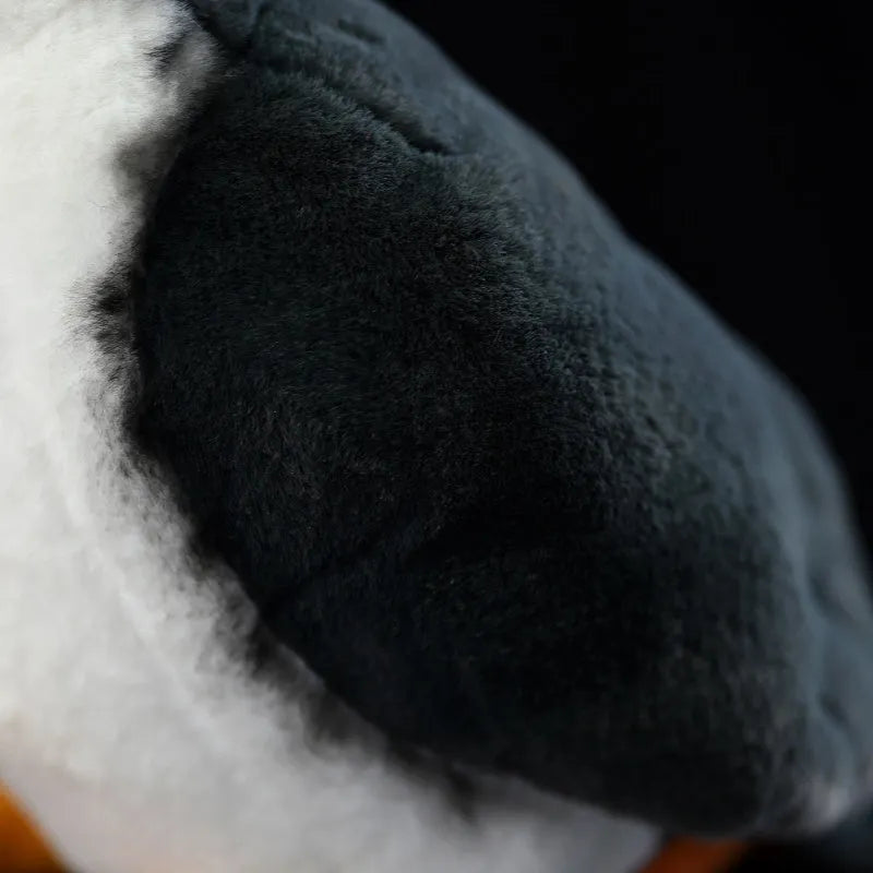 White-bellied rail plush toy 27cm polyester realistic white-faced rail doll on white background
