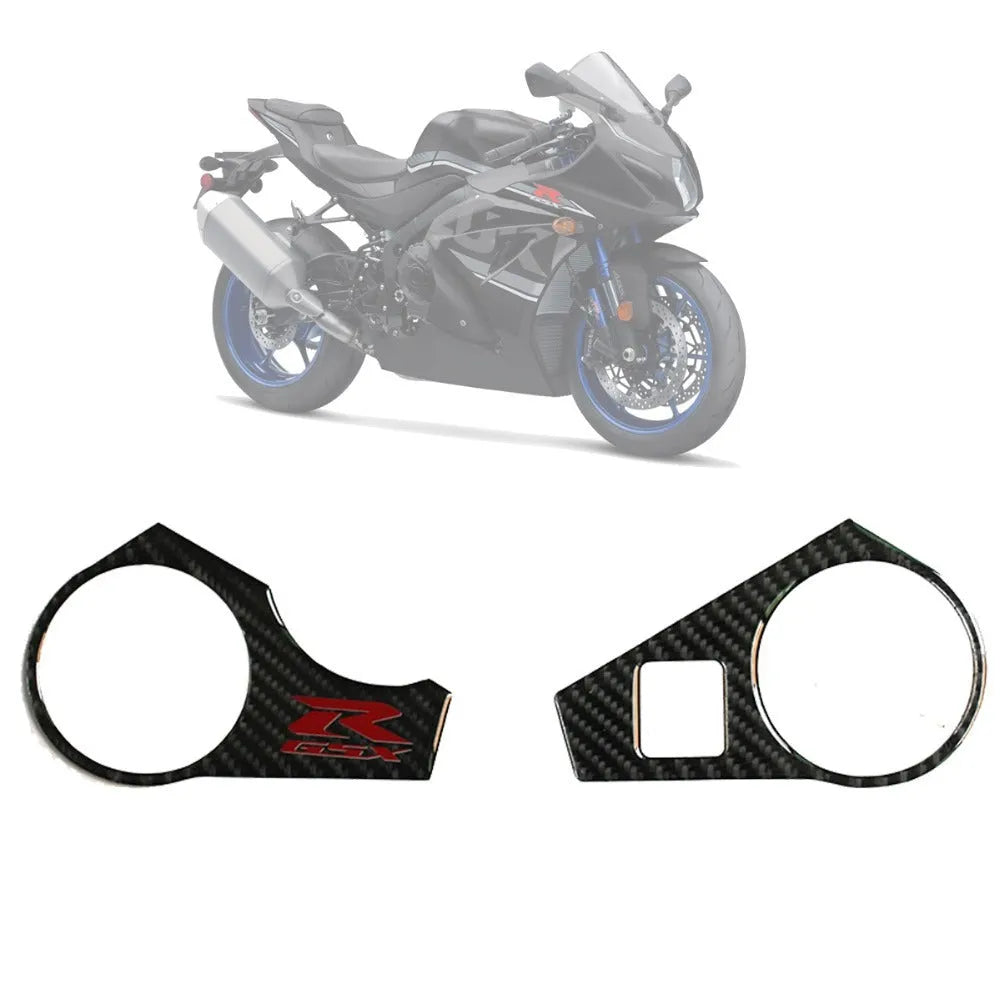 Black carbon fibre pattern motorcycle sticker for SUZUKI GSXR1000 L1 upper connective plate