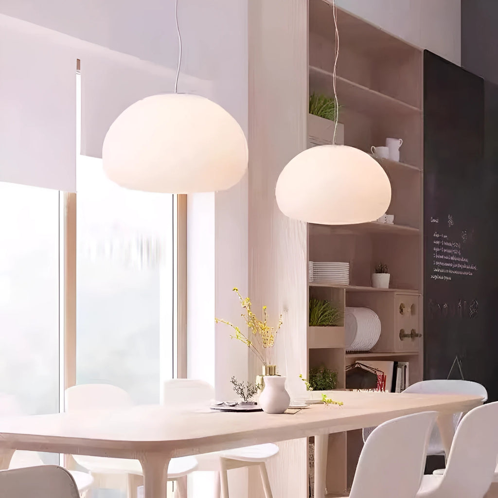 Glass cloud ceiling lamp, Nordic style, 23cm or 42cm diameter, 220V, warm light or white light
