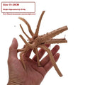 Xiaoqi root natural wood aquarium decoration ornament on a white background, showing its textured, root-like shape.