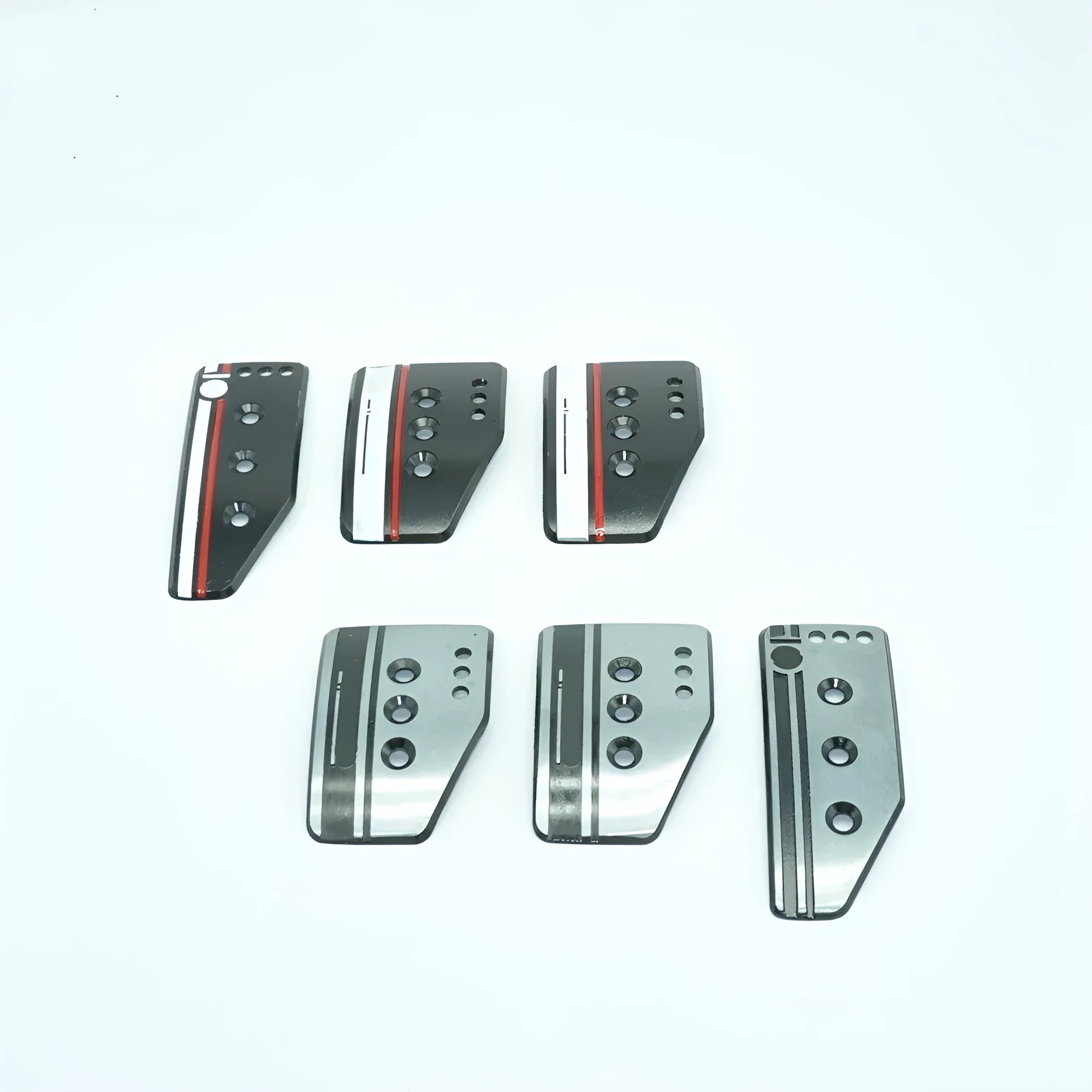 Aluminium alloy manual transmission pedal set with brake, accelerator, and clutch pedals