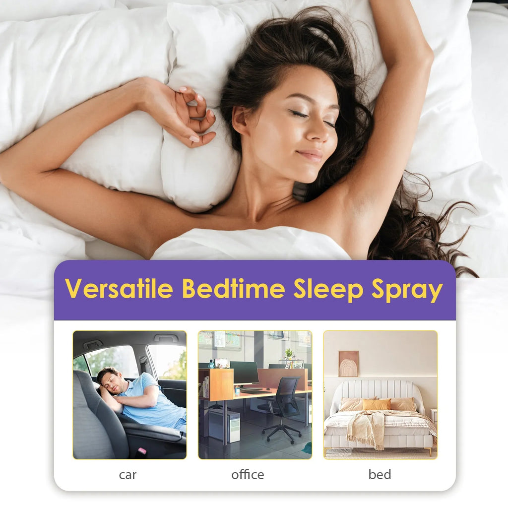 30ml bottle of lavender sleep spray for relaxation and bedtime use.
