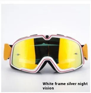 Retro helmet goggles with PC lens for scrambling motorcycle eye protection