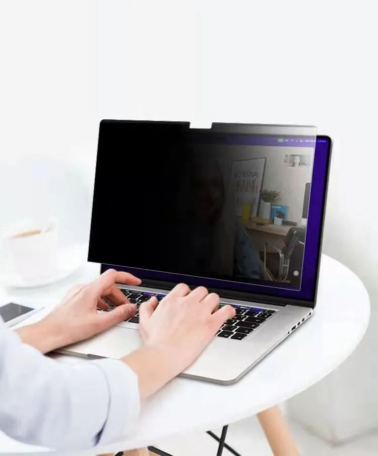 Magnetic anti camera screen film for Apple MacBook in anti-peep style with German three-layer PET construction
