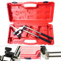 Valve pressure spring dismantling device for BMW engines with aluminium alloy body and steel pliers