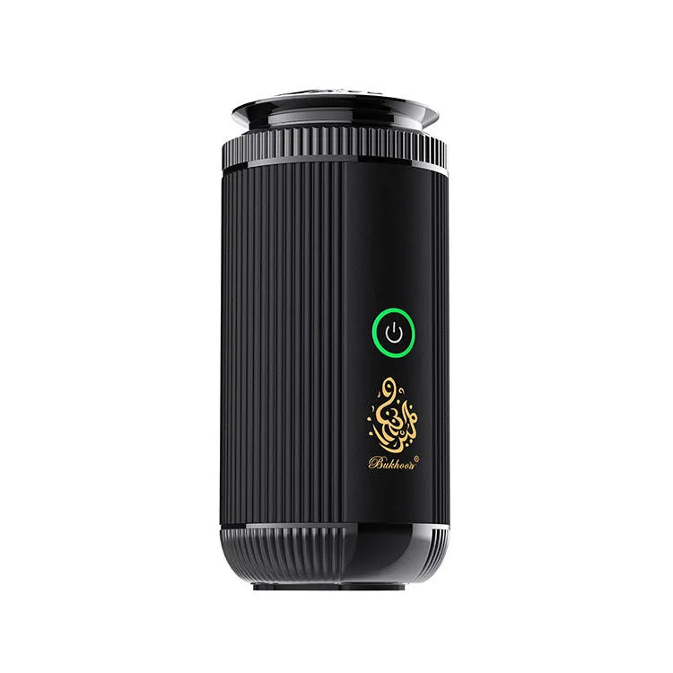 Zinc alloy electronic burner with electroplated finish, Type-C powered, in black for car aromatherapy use