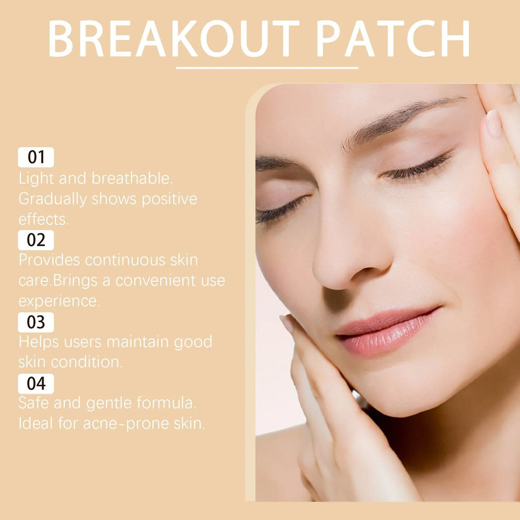 Acne patches pack containing 8 treatment patches with tea tree oil and centella extract