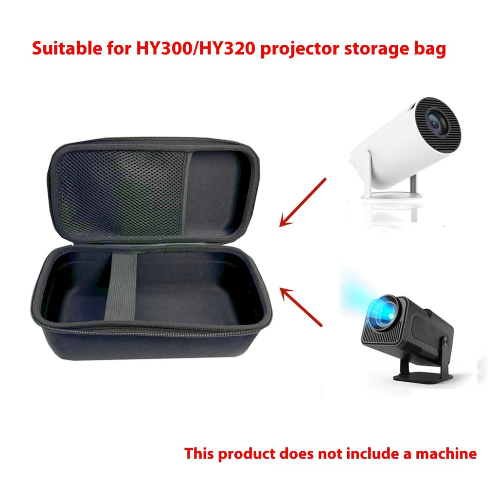 Black EVA projector storage bag for HY320 HY300 Ultra HD projector with 3kg capacity