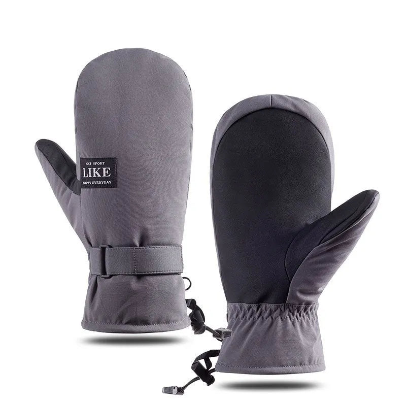 Black thermal cycling gloves with touch screen fingertips for cold weather bicycle riding