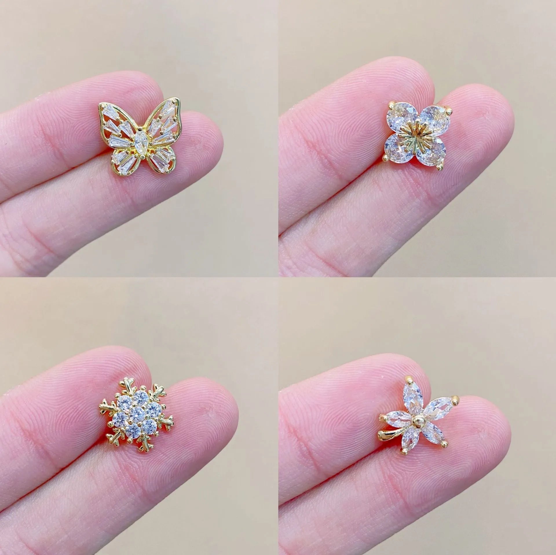Copper geometric brooch with electroplating finish in women's decorative clothing accessory